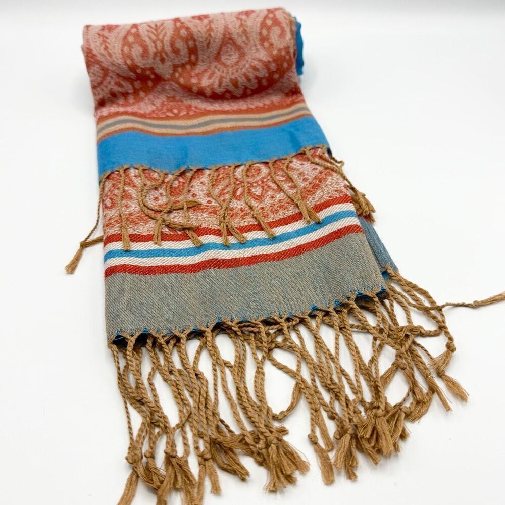 100% Pashmina Scarf w/ Tassels